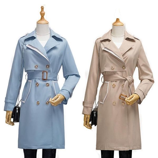 women's trench coats 2021 windbreaker spring and autumn mid-length fashion korean style high-end slim coat temperament belted goddess, Tan;black
women's trench coats 2021 windbreaker spring and autumn mid-length fashion korean style high-end slim coat temperament belted goddess, Tan;black