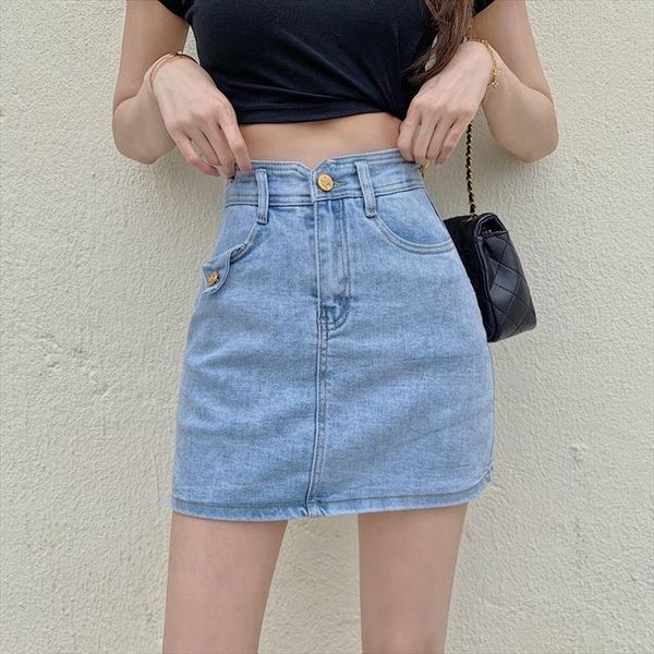 denim short half length summer womens skirts high waist a line tight fitting hip korean fashion clothing, Black
denim short half length summer womens skirts high waist a line tight fitting hip korean fashion clothing, Black