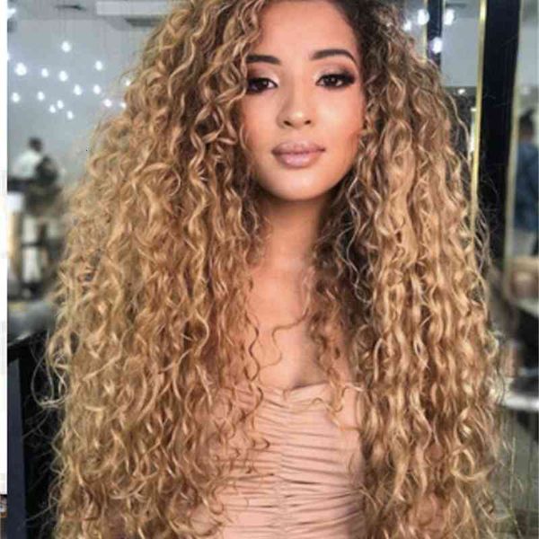 wig chemical fiber women's long curly hair small gradient chemical headgear, Black;brown
wig chemical fiber women's long curly hair small gradient chemical headgear, Black;brown