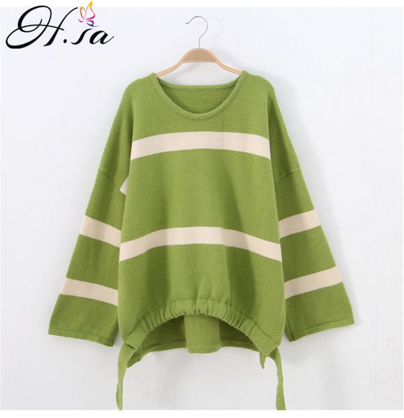 h.sa women pullover sweaters flare sleeve green knit pull jumpers striped colorful knitwear sweater fall korean sueter feminino 210417, White;black
h.sa women pullover sweaters flare sleeve green knit pull jumpers striped colorful knitwear sweater fall korean sueter feminino 210417, White;black