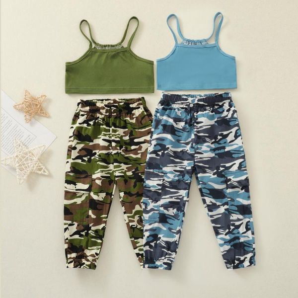 clothing sets focusnorm 0-6y summer fashion kids girls clothes 2pcs strap sleeveless solid vest camouflage pants, White
clothing sets focusnorm 0-6y summer fashion kids girls clothes 2pcs strap sleeveless solid vest camouflage pants, White