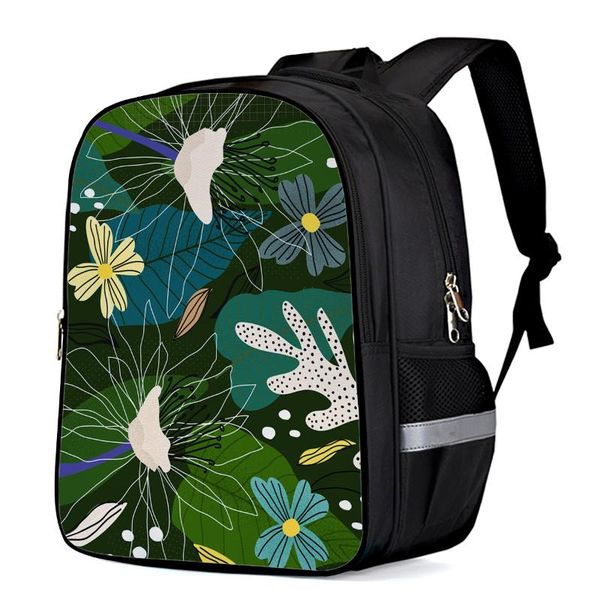 backpack hand painted tropical plants toddler boy girl elementary school kindergarten