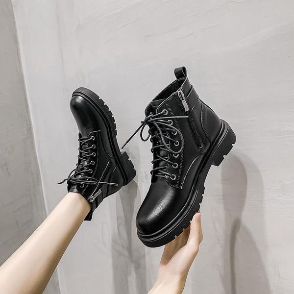 boots autumn & spring women's ankle women 's split leather shoes lace-up female 34--41 oulyyyogo, Black
boots autumn & spring women's ankle women 's split leather shoes lace-up female 34--41 oulyyyogo, Black