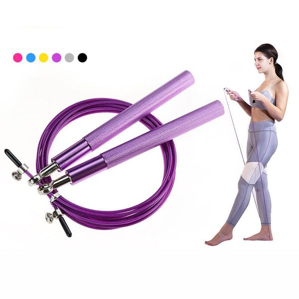 jump ropes aluminum handle steel wire rope home fitness products alloy is stylistic bearing