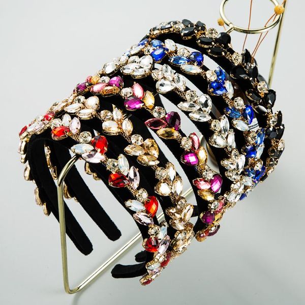 hair clips & barrettes temperament color crystal leaf headband for woman vintage shiny glass drill black velvet hairband female party access, Golden;silver
hair clips & barrettes temperament color crystal leaf headband for woman vintage shiny glass drill black velvet hairband female party access, Golden;silver
