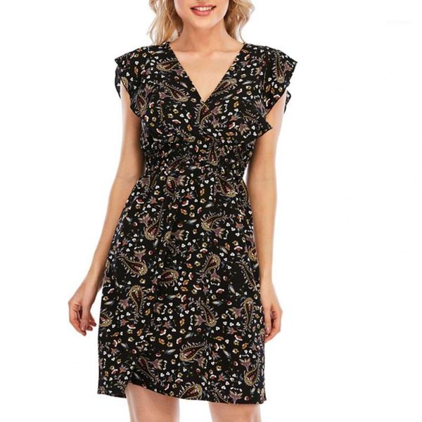 casual dresses women dress ruffle printed summer sleeveless v neck party beach female elegant a line office vestidos, Black;gray
casual dresses women dress ruffle printed summer sleeveless v neck party beach female elegant a line office vestidos, Black;gray