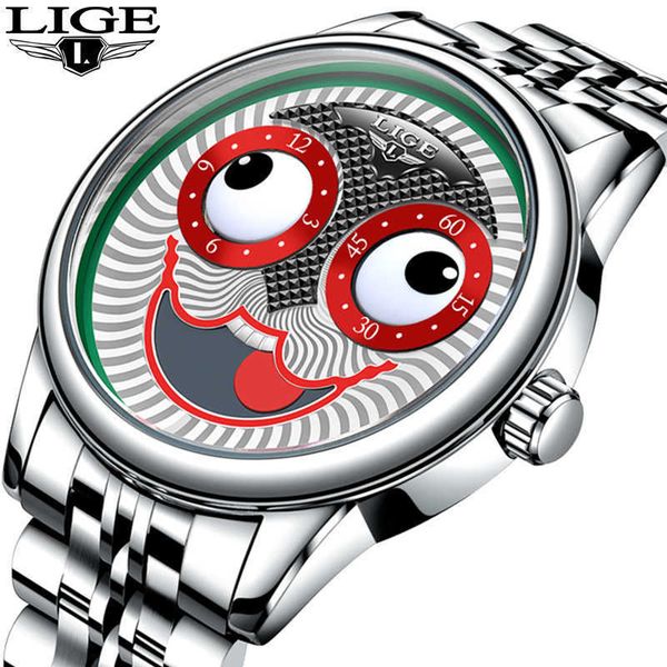 lige luxury clock male stainless steel waterproof mechanical watches mens unique design smile dial watch 210527, Slivery;brown
lige luxury clock male stainless steel waterproof mechanical watches mens unique design smile dial watch 210527, Slivery;brown