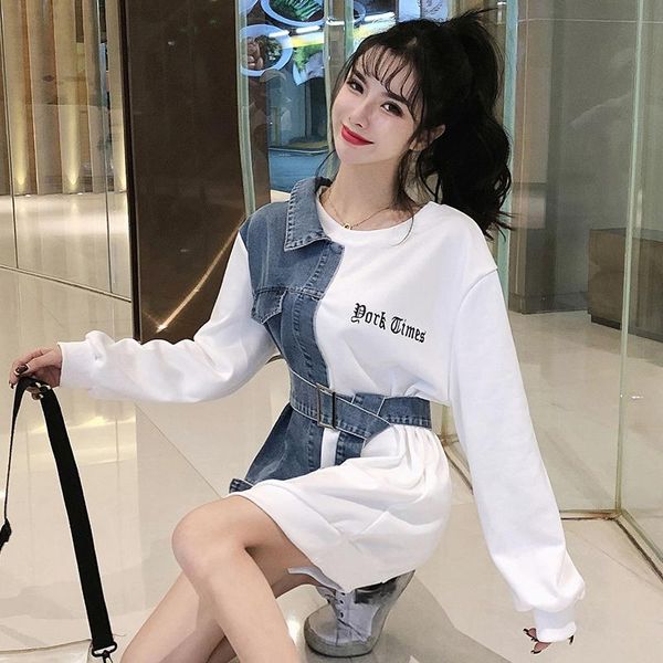 women's hoodies & sweatshirts women fashion spring autumn korea style nylon patchwork long sleeve slim fit fake two pcs office lady cas, Black
women's hoodies & sweatshirts women fashion spring autumn korea style nylon patchwork long sleeve slim fit fake two pcs office lady cas, Black