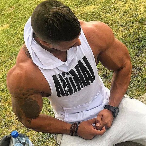 men tank gyms fitness hooded vest bodybuilding cotton male sleeveless shirt summer casual fashion workout brand clothing, White;black
men tank gyms fitness hooded vest bodybuilding cotton male sleeveless shirt summer casual fashion workout brand clothing, White;black