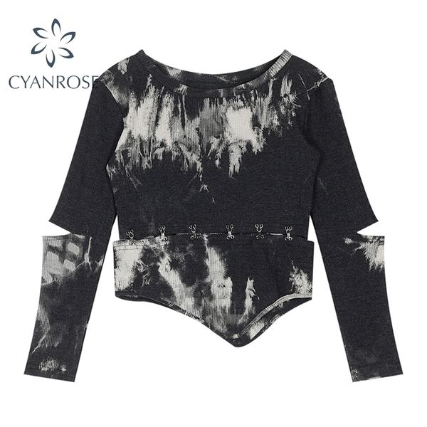 streetwear long sleeve split crop t shirt and women o neck pullover tie dye tees hem irregular retro patchwork mujer 210408, White
streetwear long sleeve split crop t shirt and women o neck pullover tie dye tees hem irregular retro patchwork mujer 210408, White
