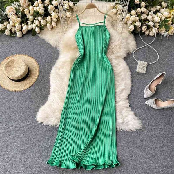 spring fashion style pleated loose slim vestidos women's neck strap strapless midi dress c376 210506, Black;gray
spring fashion style pleated loose slim vestidos women's neck strap strapless midi dress c376 210506, Black;gray