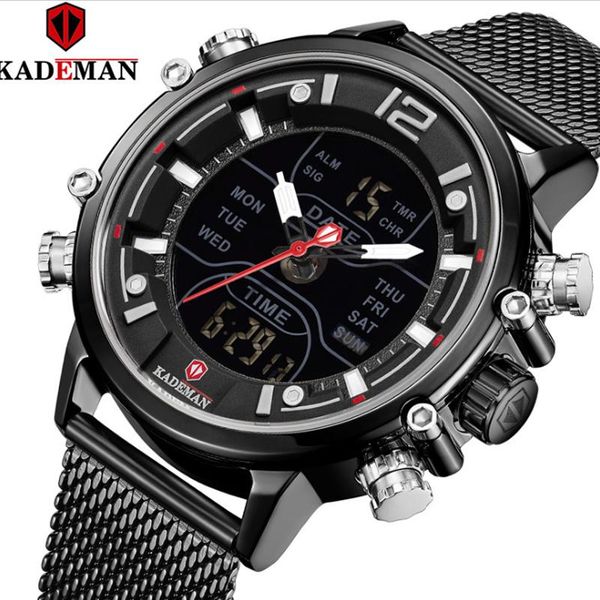 wristwatches men's dual display electronic watch waterproof luminous alarm clock student mesh band quartz military, Slivery;brown
wristwatches men's dual display electronic watch waterproof luminous alarm clock student mesh band quartz military, Slivery;brown