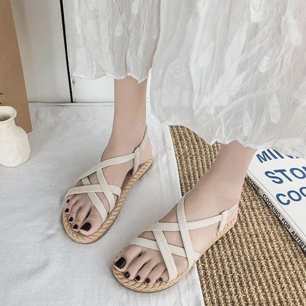 sandals women's flat ladies beach shoes summer cross roman style woman comfort slip on elastic band female footwear 2021, Black
sandals women's flat ladies beach shoes summer cross roman style woman comfort slip on elastic band female footwear 2021, Black