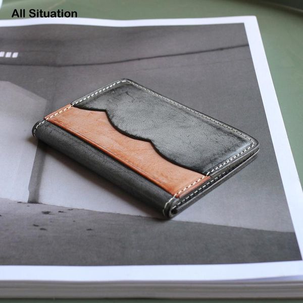 card holders luxury mini identity wallet first layer cow leather vintage id driving license set small bus purse, Brown;gray
card holders luxury mini identity wallet first layer cow leather vintage id driving license set small bus purse, Brown;gray
