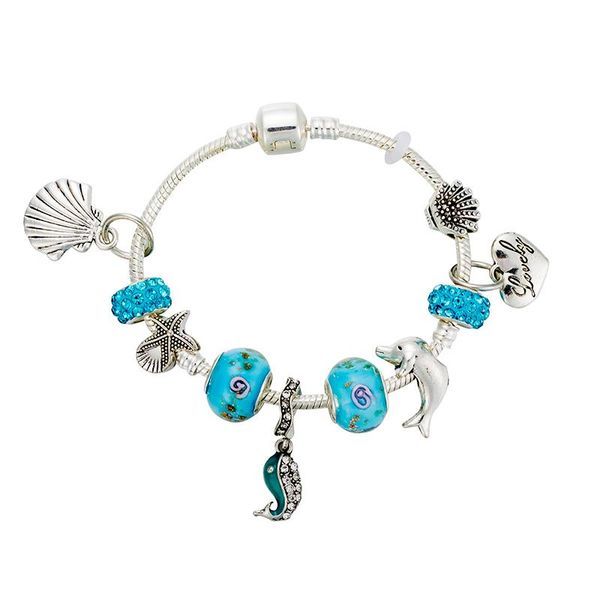 charm bracelets viovia summer bracelet women mermaid shell love bead blue dolphin bangle luxury fit original jewelry diy gift, Golden;silver
charm bracelets viovia summer bracelet women mermaid shell love bead blue dolphin bangle luxury fit original jewelry diy gift, Golden;silver