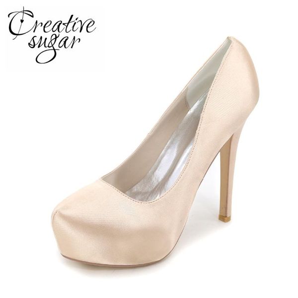 dress shoes creativesugar closed toe inside platform lady high heels satin slip on pumps champagne royal blue red ivory white, Black
dress shoes creativesugar closed toe inside platform lady high heels satin slip on pumps champagne royal blue red ivory white, Black