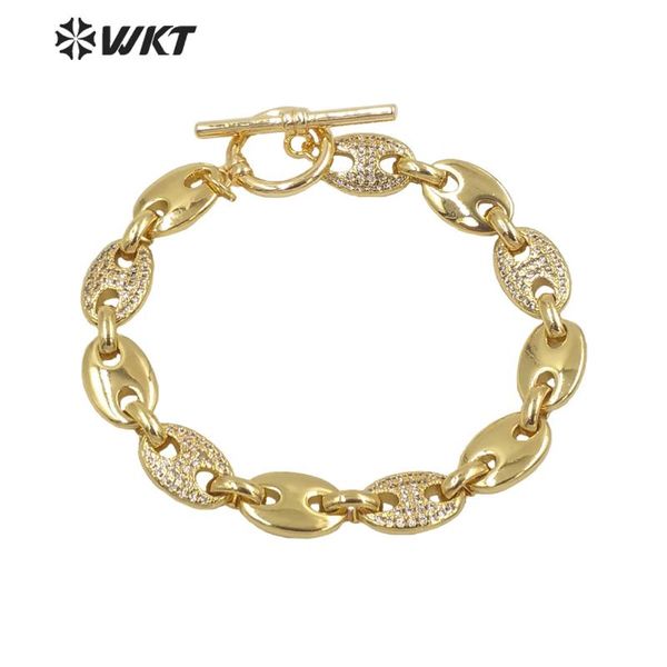 link, chain wt-mb119 wholesale fashion gold electroplated micropave cubic zircon coffe bean bracelet women trendy metal punk, Black
link, chain wt-mb119 wholesale fashion gold electroplated micropave cubic zircon coffe bean bracelet women trendy metal punk, Black