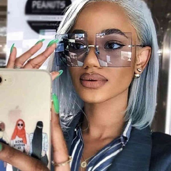 vintage square sunglasses women luxury oversized rimless sun glasses shades female fashion brand designer clear oculos de solglasses wholesa, White;black
vintage square sunglasses women luxury oversized rimless sun glasses shades female fashion brand designer clear oculos de solglasses wholesa, White;black