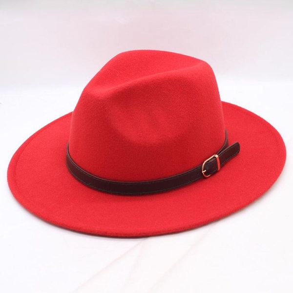 wool fedoras classic fashion belt wide brim jazz hats for women men felt hat, Blue;gray
wool fedoras classic fashion belt wide brim jazz hats for women men felt hat, Blue;gray