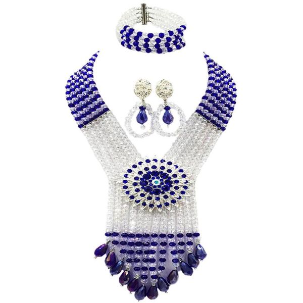 earrings & necklace royal blue clear ab african beads jewelry set crystal with big flower brooches nigerian wedding accessories 6sdls04, Silver
earrings & necklace royal blue clear ab african beads jewelry set crystal with big flower brooches nigerian wedding accessories 6sdls04, Silver