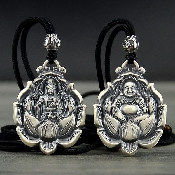 pendant necklaces vintage metal guanyin necklace sakyamuni for men women amulet jewelry fashion accessories, Silver
pendant necklaces vintage metal guanyin necklace sakyamuni for men women amulet jewelry fashion accessories, Silver