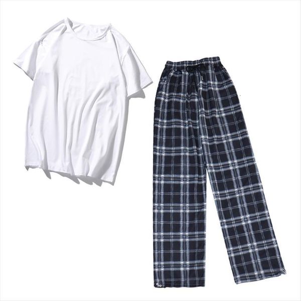 sets short sleeve printed womens pants simple t shirts plaid straight elastic waist casual loose chic korean style sweatpants, White
sets short sleeve printed womens pants simple t shirts plaid straight elastic waist casual loose chic korean style sweatpants, White