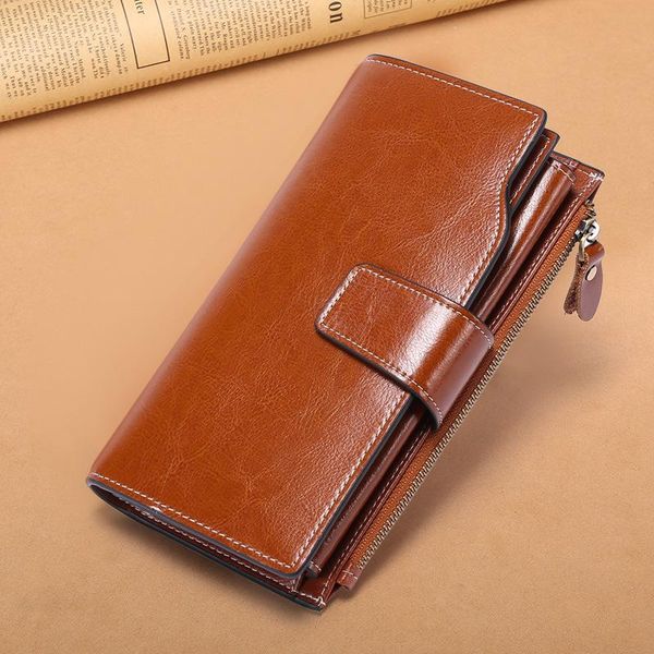 wallets leather anti-rfid ladies wallet long korean oil wax cowhide women's multi-card, Red;black
wallets leather anti-rfid ladies wallet long korean oil wax cowhide women's multi-card, Red;black