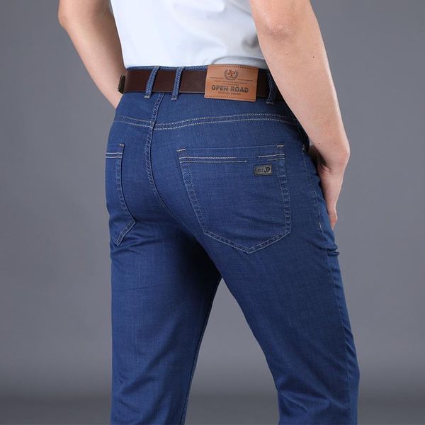 men's jeans summer straight men business casual stretch male breathable thin denim pants plus size long trousers high quality, Blue
men's jeans summer straight men business casual stretch male breathable thin denim pants plus size long trousers high quality, Blue