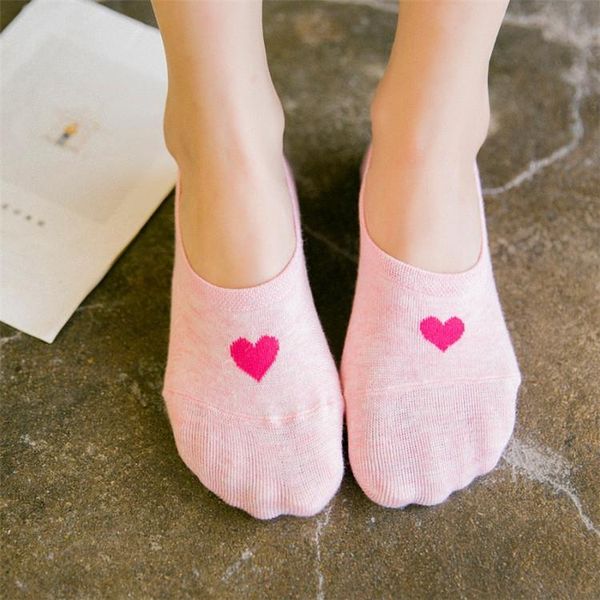 female cotton socks invisible silicone love small fresh & hosiery, Black;white