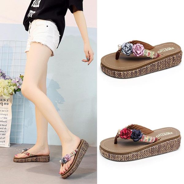 slippers women female thick bottom fashion casual flip flop ms beach cool non-slip pinch mid heel shoes woman, Black
slippers women female thick bottom fashion casual flip flop ms beach cool non-slip pinch mid heel shoes woman, Black