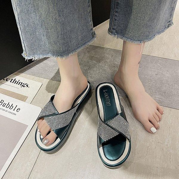 summer fashion women's flip flops trifle bottom rhinestone sandals casual all-match comfortable female shoes women slippers, Black
summer fashion women's flip flops trifle bottom rhinestone sandals casual all-match comfortable female shoes women slippers, Black