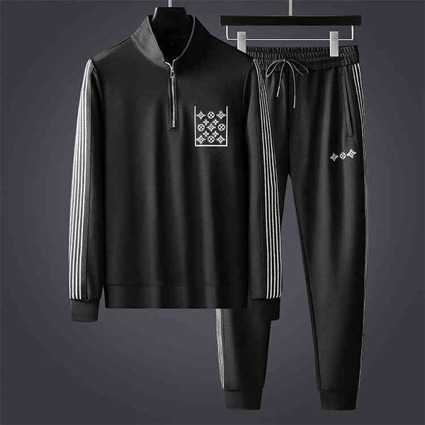 men's tracksuits korean fashion handsome full set of brand printing drill stand collar men's semi zipper sweater sports suit ubrp, Gray
men's tracksuits korean fashion handsome full set of brand printing drill stand collar men's semi zipper sweater sports suit ubrp, Gray