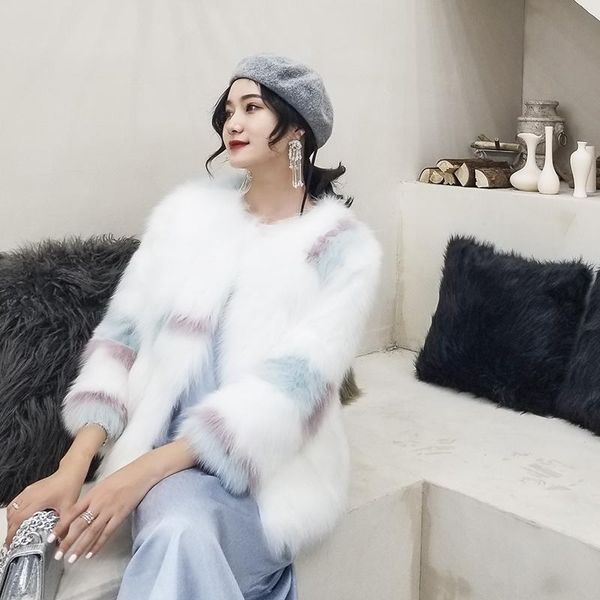 women's fur & faux autumn winter jacket real coat women clothes natural overcoat korean short jackets chaqueta mujer my1012, Black
women's fur & faux autumn winter jacket real coat women clothes natural overcoat korean short jackets chaqueta mujer my1012, Black