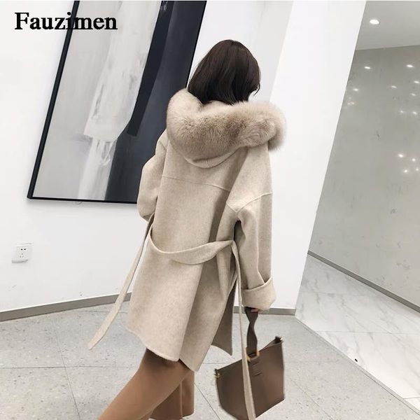 women's trench coats elegant cashmere basic jacket coat women big pocket biker belt outerwear real fur hood winter casual bomber, Tan;black
women's trench coats elegant cashmere basic jacket coat women big pocket biker belt outerwear real fur hood winter casual bomber, Tan;black