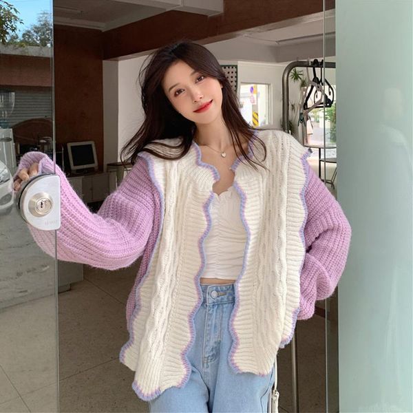 women's knits & tees women sweater cardigan korean fashion warm patchwork winter knit jacket gentle sweet coat, White
women's knits & tees women sweater cardigan korean fashion warm patchwork winter knit jacket gentle sweet coat, White