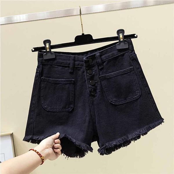 plus size 4xl womens short summer hair edge denim black jeans fashion female button cotton casual shorts g417, White;black
plus size 4xl womens short summer hair edge denim black jeans fashion female button cotton casual shorts g417, White;black