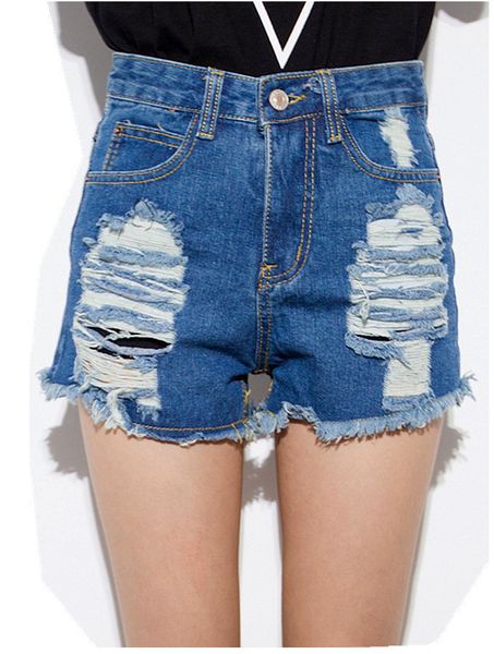 Fashion A Pair Of Jeans Holed Korean Version Slim Loose High Waist Shorts Women' Summer Pants, Deep blue
Fashion A Pair Of Jeans Holed Korean Version Slim Loose High Waist Shorts Women' Summer Pants, Deep blue