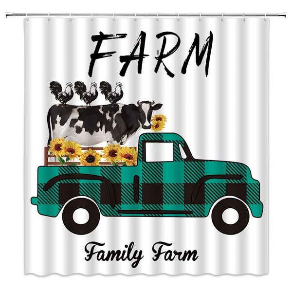 farm animal shower curtain funny cow cattle and rooster with sunflowers on buffalo truck decor rustic western family farm,fabric
farm animal shower curtain funny cow cattle and rooster with sunflowers on buffalo truck decor rustic western family farm,fabric