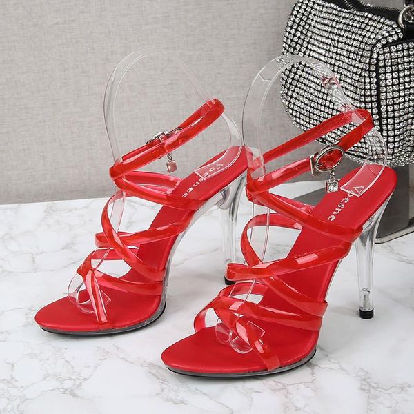women summer 11cm high heels fetish stripper sandals crystal transparent pumps plus size wedding party pink prom shoes dress, Black
women summer 11cm high heels fetish stripper sandals crystal transparent pumps plus size wedding party pink prom shoes dress, Black