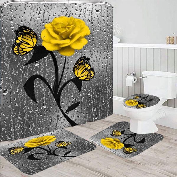shower curtains rose&butterfly bathroom non-slip mat set durable waterproof curtain pedestal rug lid toilet cover bath rugs
shower curtains rose&butterfly bathroom non-slip mat set durable waterproof curtain pedestal rug lid toilet cover bath rugs
