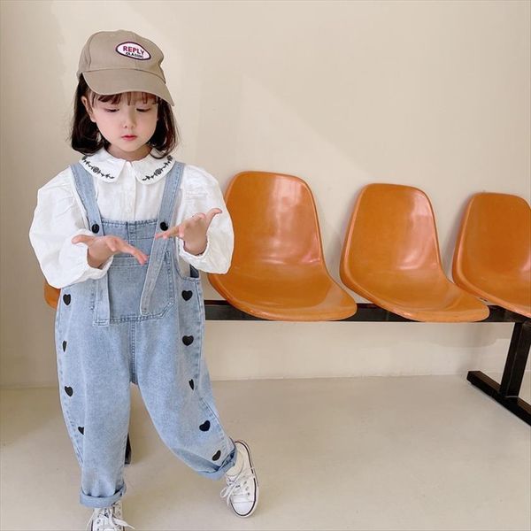 korean style cute girls denim overalls spring autumn heart printing children loose casual trousers 2 8 y, Blue
korean style cute girls denim overalls spring autumn heart printing children loose casual trousers 2 8 y, Blue
