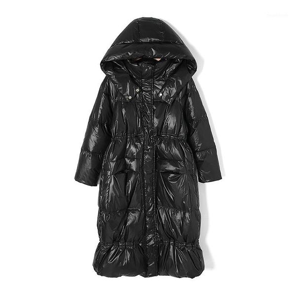 women's down & parkas jacket in 2021 the female over-the-knee feather long fashion hooded bright face with thick warm winter coat, Black
women's down & parkas jacket in 2021 the female over-the-knee feather long fashion hooded bright face with thick warm winter coat, Black