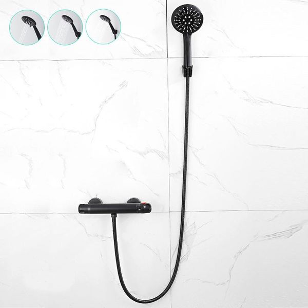 bathroom rain shower head black thermostatic set and cold mixer bath faucet wall mounted sets
bathroom rain shower head black thermostatic set and cold mixer bath faucet wall mounted sets