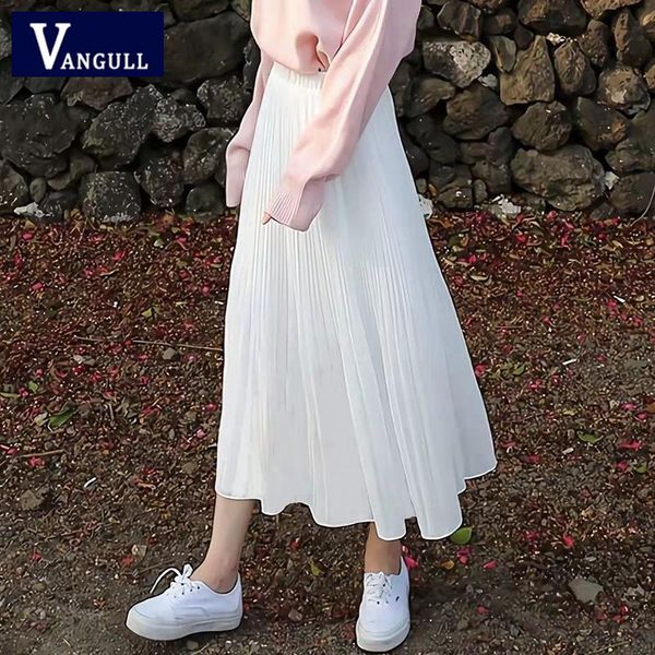 skirts vangull high waist pleated chiffon skirt women summer elastic loose ins style female party mid- calf, Black
skirts vangull high waist pleated chiffon skirt women summer elastic loose ins style female party mid- calf, Black
