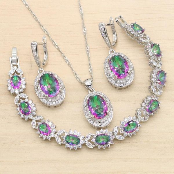 earrings & necklace rainbow cubic zircon silver color wedding jewelry sets for women pendant bracelet christmas gift 4pcs
earrings & necklace rainbow cubic zircon silver color wedding jewelry sets for women pendant bracelet christmas gift 4pcs