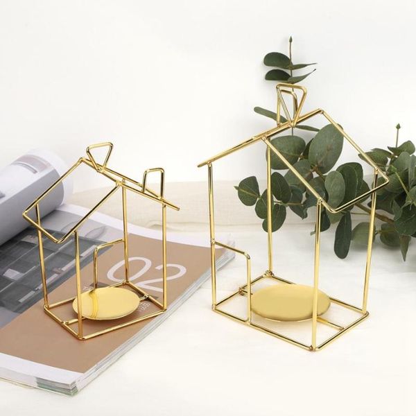 candle home decoration unique house shape electroplated iron candlestick for table holders
candle home decoration unique house shape electroplated iron candlestick for table holders
