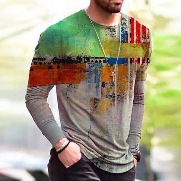european and american men's spring autumn daily graffiti street contrast round neck casual shirt t-shirts, White;black
european and american men's spring autumn daily graffiti street contrast round neck casual shirt t-shirts, White;black