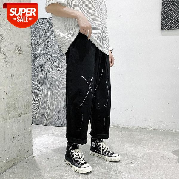 yemi fashion | straight harem pants men's casual nine points loose korean trend #wi6o, Black 
yemi fashion | straight harem pants men's casual nine points loose korean trend #wi6o, Black