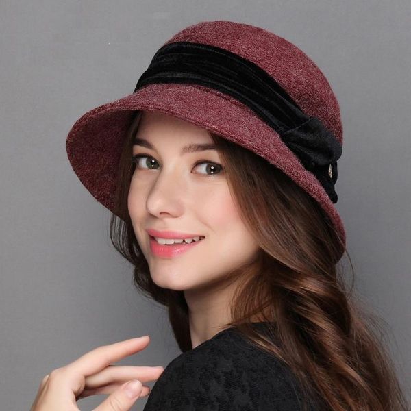 stingy brim hats women hat autumn winter woolen caps elegant fashion cap warm lady bow-knot casual bucket, Blue;gray
stingy brim hats women hat autumn winter woolen caps elegant fashion cap warm lady bow-knot casual bucket, Blue;gray