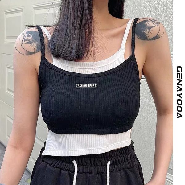 genayooa summer casual slim knitted sleeveless women patchwork crop streetwear caim tank 210417, White
genayooa summer casual slim knitted sleeveless women patchwork crop streetwear caim tank 210417, White